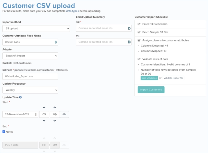 CSV Upload