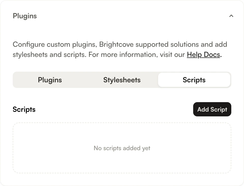 Scripts tab